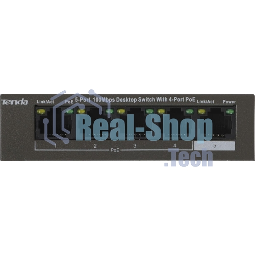Коммутатор Tenda TEF1105P-4-38W 5PORT 10/100M