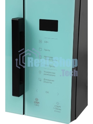 Микроволновая печь Samsung MG23T5018AN/BW голубой, 23 л, 800 Вт, переключатели - сенсор
