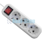 Удлинитель с заземлением Defender L330 16 А,1.5 м, заземление, выключатель