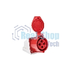 Розетка стационарная наружная EKF ps-114-16-380 16А 380В 3P+РЕ IP44 (114)