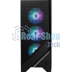Компьютерный корпус без блока питания Case MSI MAG FORGE 321R AIRFLOW, Midi-Tower, TG, 4x120мм ARGB, 2xUSB 3.2, 1xUSB 3.2 Type-C, ATX, mATX, mITX черный