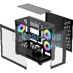 Корпус Ocypus Gamma C52 BK ARGB, Mini-Tower, чёрный, 3 x 120 мм