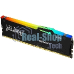 Оперативная память Kingston Fury Beast, DDR5, 16GB (1x16GB), 5200MHz, CL40, DIMM, с радиаторами, RGB, черный
