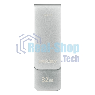 Флешка USB SmartBuy M1 Metal Grey (SB032GM1G), 32Gb, USB 3.0/3.2, R/W 130/40, серебристый