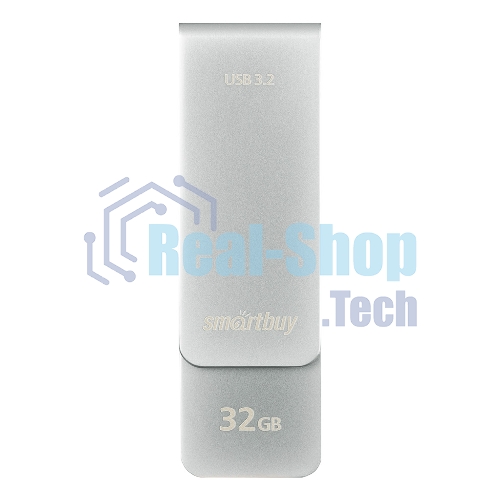 Флешка USB SmartBuy M1 Metal Grey (SB032GM1G), 32Gb, USB 3.0/3.2, R/W 130/40, серебристый