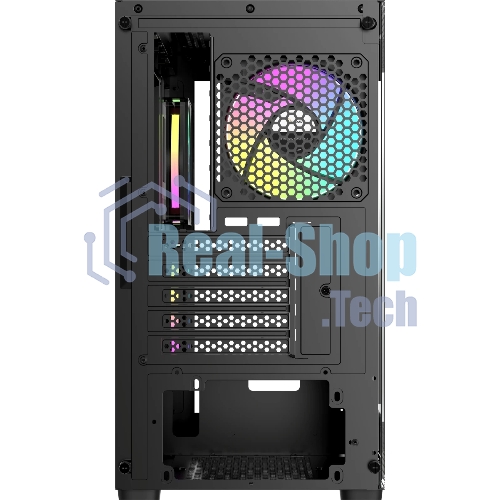 Корпус Ocypus Gamma C52 BK ARGB, Mini-Tower, чёрный, 3 x 120 мм