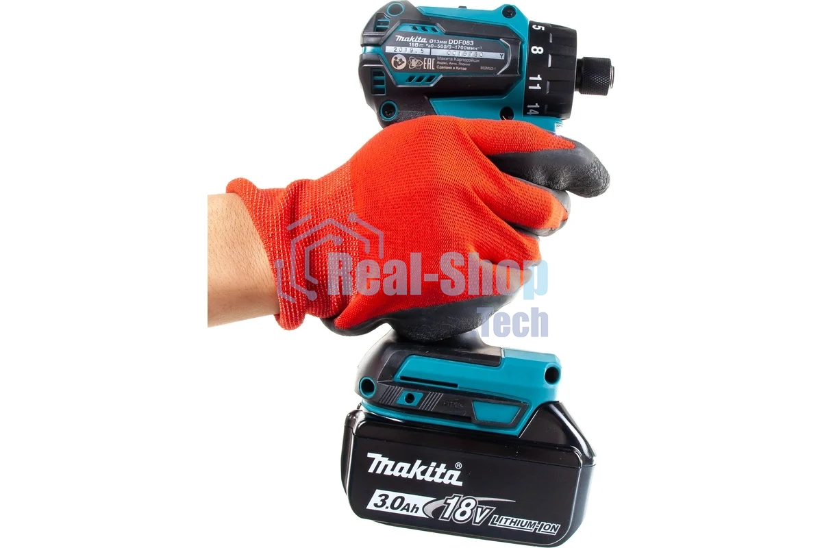 Дрель-шуруповерт Makita DDF083RFE, 18 В, 3 Ач, 40 Нм, бесщеточный