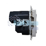 Розетка 1-местная IEK BRITE РЮш10-2-БрА (BR-R14-16-U21-D31-K47) с заземлением, с защитными шторками, 16А, с USB A+A 5В 3,1А, алюминий