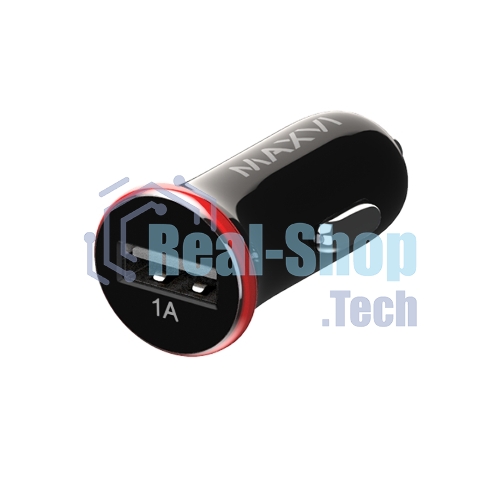 Автомобильное зарядное устройство Maxvi CCM-101BR USB 1А черно-красный