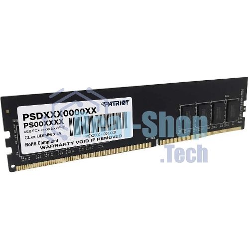 Оперативная память Patriot Signature, DDR4, 16GB (1x16 GB), 3200 MHz, CL22, DIMM