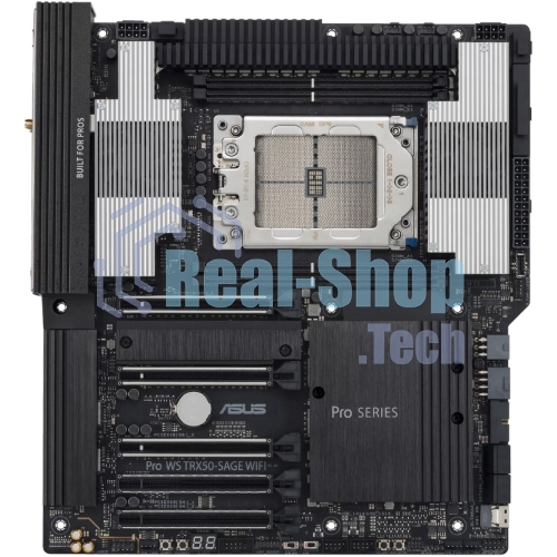 Материнская плата ASUS Pro WS TRX50-SAGE WIFI, sTR5, AMD TRX50, 4xDDR5, 4xSATA, 3xM.2, 1xSlimSAS, 1xPCI-E 5.0 x8, 1xPCI-E 4.0 x16, 1xPCI-E 4.0 x4, 2x 10Gb LAN, 2xUSB-A 2.0, 6xUSB-A 3.2 Gen 2, 1xUSB-C 3.2 Gen 2x2, 2x3.5 мм, 5.1, E-ATX