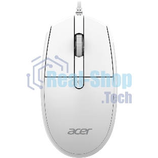Мышь проводная Acer OMW401 белый, 2000 dpi, USB, кнопки - 4