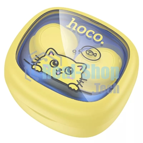 Наушники TWS Hoco EW111 Friendly желтый, внутриканальные, Bluetooth, до 4 ч