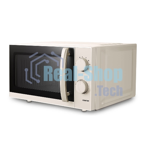 Микроволновая печь Centek CT-1571 бежевый, 20 л, 700 Вт, переключатели - поворотный механизм
