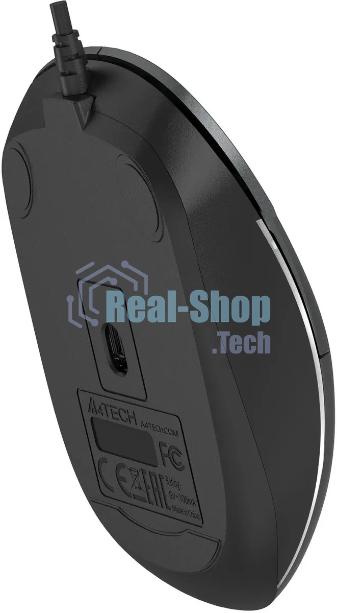 Мышь проводная A4Tech Fstyler FM26 серый/черный, 1600 dpi, USB, кнопки - 4