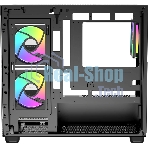 Корпус Ocypus Gamma C52 BK ARGB, Mini-Tower, чёрный, 3 x 120 мм