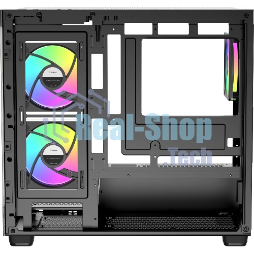 Корпус Ocypus Gamma C52 BK ARGB, Mini-Tower, чёрный, 3 x 120 мм