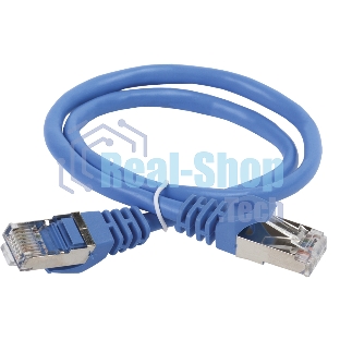 Патч-корд ITK PC03-C5EFL-1M F/FTP RJ-45 вил.-вилка RJ-45 cat.5e 1м синий LSZH