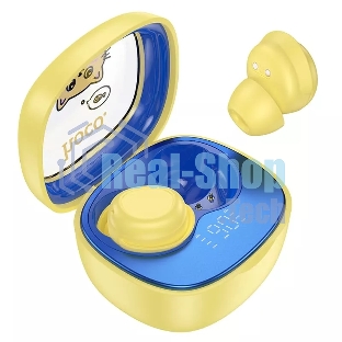 Наушники TWS Hoco EW111 Friendly желтый, внутриканальные, Bluetooth, до 4 ч