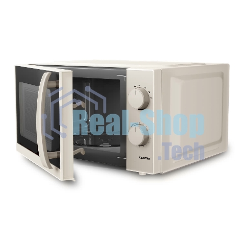 Микроволновая печь Centek CT-1571 бежевый, 20 л, 700 Вт, переключатели - поворотный механизм