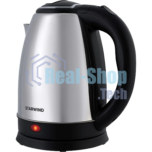 Чайник электрический Starwind SKS1771 1.8 л, 1700 Вт, серебристый/черный корпус: металл/пластик