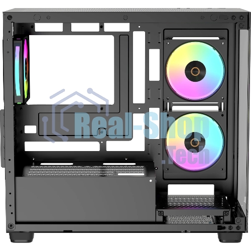 Корпус Ocypus Gamma C52 BK ARGB, Mini-Tower, чёрный, 3 x 120 мм
