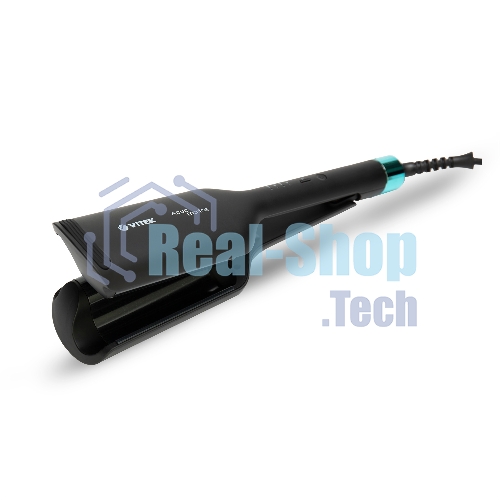 Щипцы для завивки волос Vitek Aquamarine VT-2380 черный/голубой, 32 мм, 200 °C, 3 режима