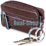 Ключница Piquadro Blue Square PC4216B2/MO, коричневый, натур.кожа