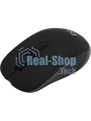 Мышь беспроводная Defender Gassa MM-105 черный, 1600 dpi, радиоканал, USB, кнопки - 6
