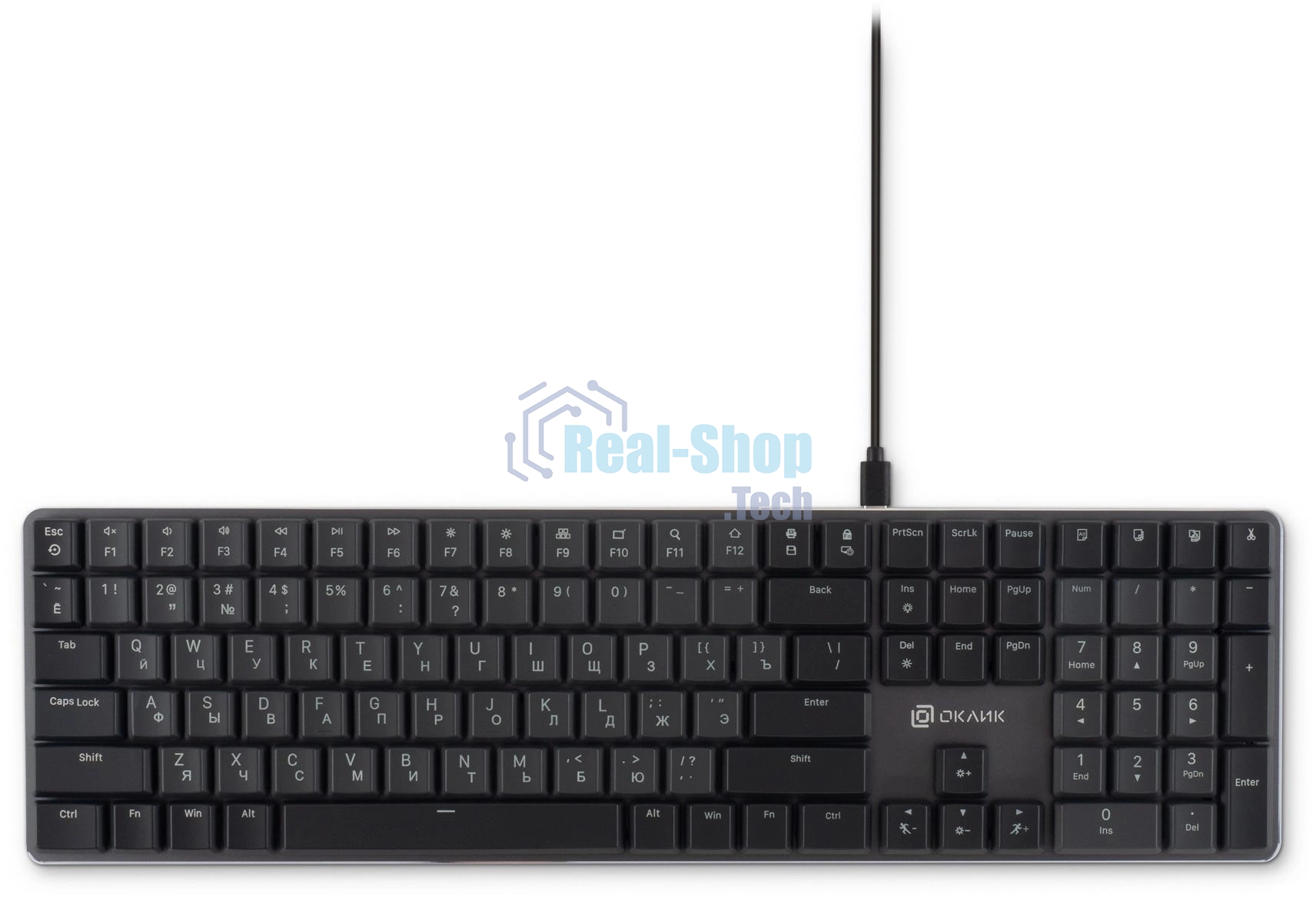 Клавиатура Oklick K953X проводная, USB Type-A, чёрный