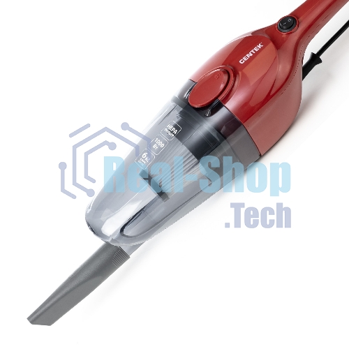 Пылесос вертикальный Centek CT-2565 красный, питание от сети, 200 Вт, уборка сухая, пылесборник 1.2 л
