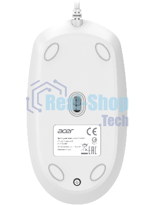 Мышь проводная Acer OMW401 белый, 2000 dpi, USB, кнопки - 4