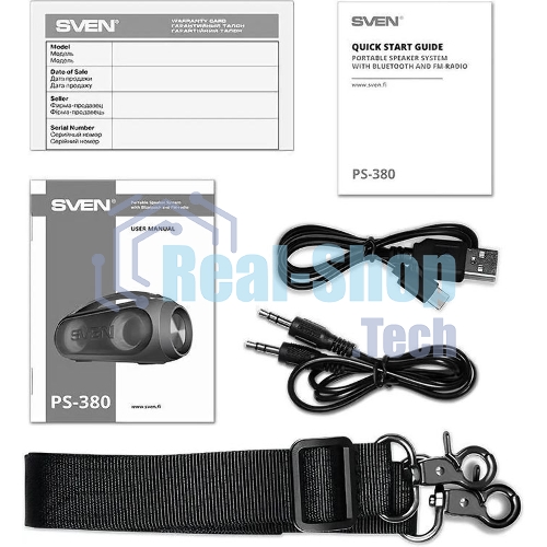 Мобильные колонки SVEN PS-380 2.0 черный