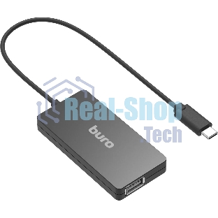 USB-концентратор Buro BPH-C-1730, USB-C, USB 2.0 4 порта, USB-C