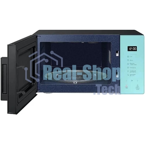 Микроволновая печь Samsung MG23T5018AN/BW голубой, 23 л, 800 Вт, переключатели - сенсор