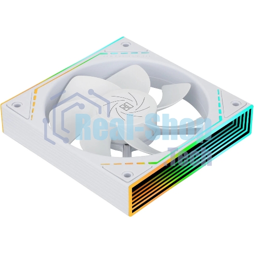 Кулер для корпуса Thermalright TL-M12RW Reverse (124x120x25mm, 4-pin PWM, ARGB, 42.6CFM, 23.2dBA, 1500RPM, White)