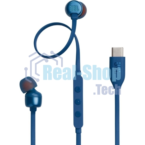Проводные наушники JBL Tune 310C синий, внутриканальные, микрофон