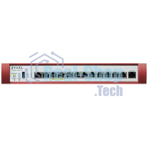 Межсетевой экран Zyxel USG FLEX 500H, Rack, 2xRJ-45: 1/2.5G (LAN/WAN), 2xRJ-45: 1/2.5G PoE+ (LAN/WAN), 8xRJ-45: 1G (LAN/WAN), 1xUSB3.0 **