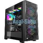 Компьютерный корпус PcCooler C3D510 BK ARGb черный без БП ATX 3x120мм 2xUSB3.0 1xUSB3.1 audio bott PSU