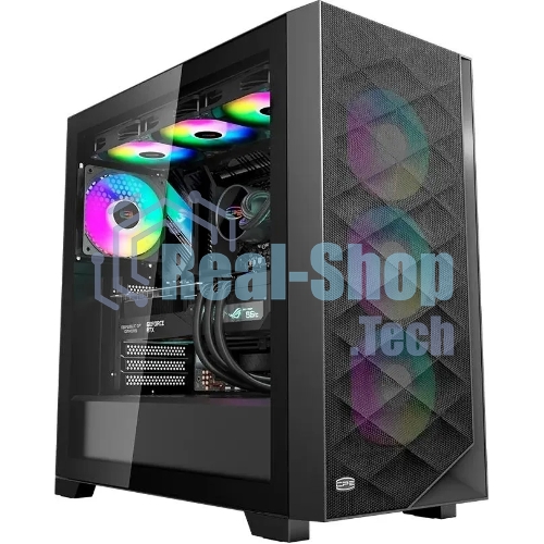 Компьютерный корпус PcCooler C3D510 BK ARGb черный без БП ATX 3x120мм 2xUSB3.0 1xUSB3.1 audio bott PSU