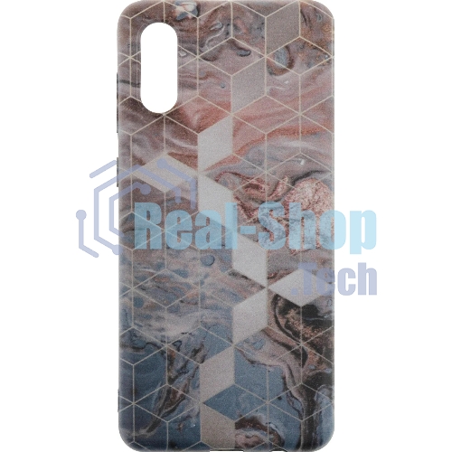 Чехол (клип-кейс) Gresso Meridian, для Samsung Galaxy A02, золотистый/синий gr17aaae8918