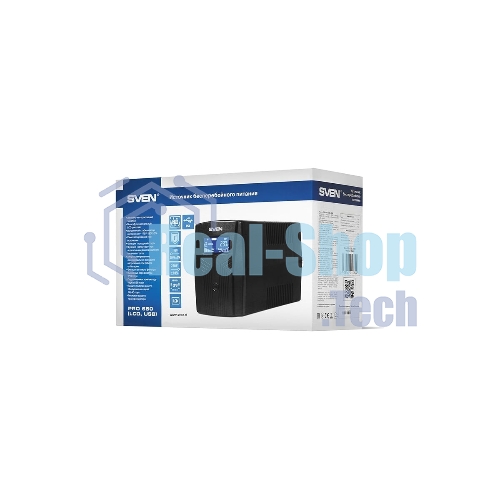 Источник бесперебойного питания SVEN Pro 650 650VA/390W LCD, USB, RJ-45 (2 EURO)