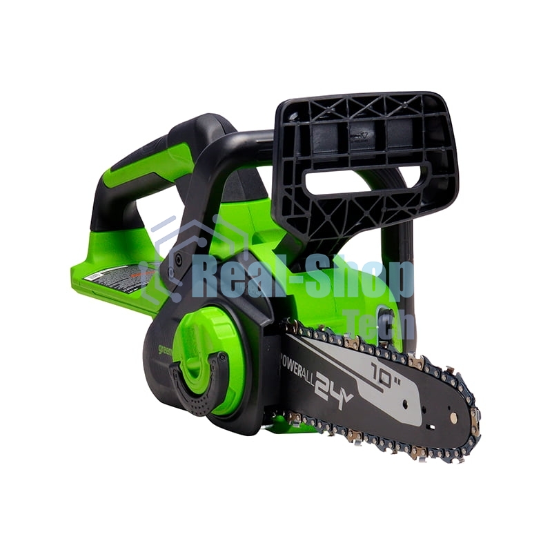 Цепная пила аккумуляторная GreenWorks G24CS25K4, 24V, 25 см, c АКБ 4А·ч и ЗУ (2007707UB)