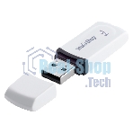 Флешка USB Smartbuy Paean white (SB64GBPN-W), 64Gb, USB 2.0, R/W 25/15, белый