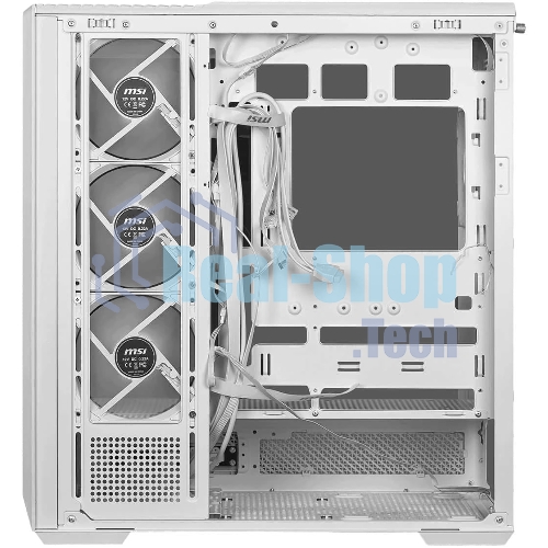 Компьютерный корпус MSI MAG PANO 130R PZ White 2xUSB 3.2 Gen 1, 1xUSB 3.2 Gen2 Type-C, 3x120мм ARGB Reverse Blade Fan, 1x120мм ARGB Fan, 1 to 3 Fan PWM Splitter, Tempered Glass Window