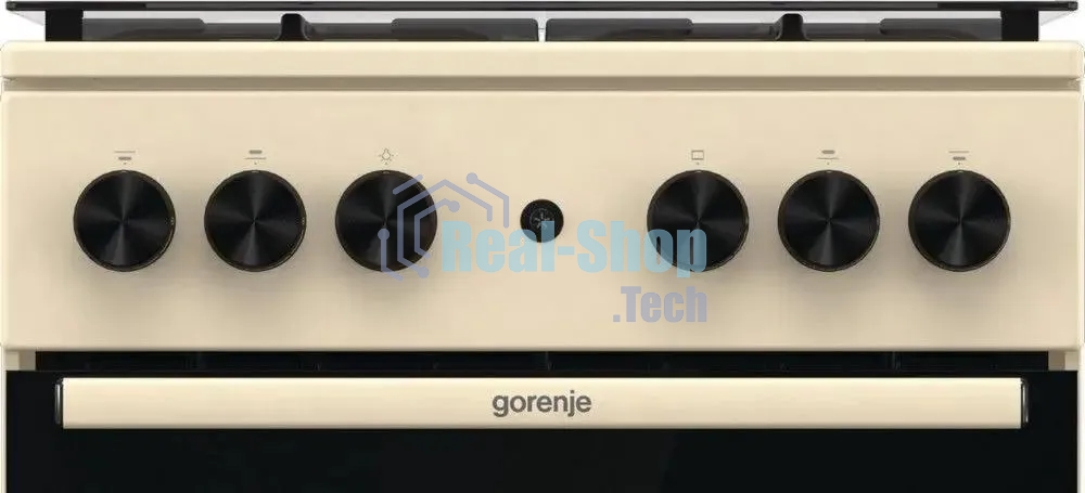 Плита газовая Gorenje GG5A21BEF бежевый, конфорок 4 газовых, духовка 70 л, 50 см x 85 см x 59.4 см