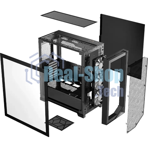 Компьютерный корпус PcCooler C3D510 BK ARGb черный без БП ATX 3x120мм 2xUSB3.0 1xUSB3.1 audio bott PSU