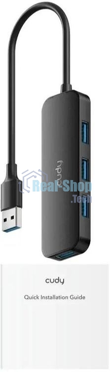 USB-концентратор CUDY UH40A, USB-A, USB 3.0, USB