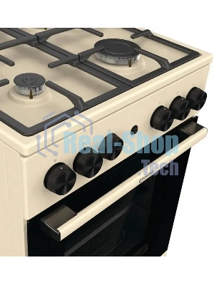 Плита газовая Gorenje GG5A21BEF бежевый, конфорок 4 газовых, духовка 70 л, 50 см x 85 см x 59.4 см