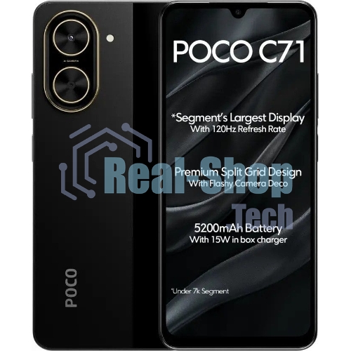 Смартфон POCO C71 RU 3/64Gb черный